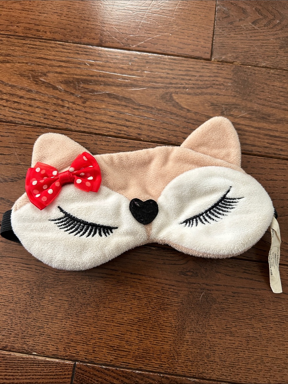 🔥 5/$25 - Cute Fox Sleep Mask with Red Bow